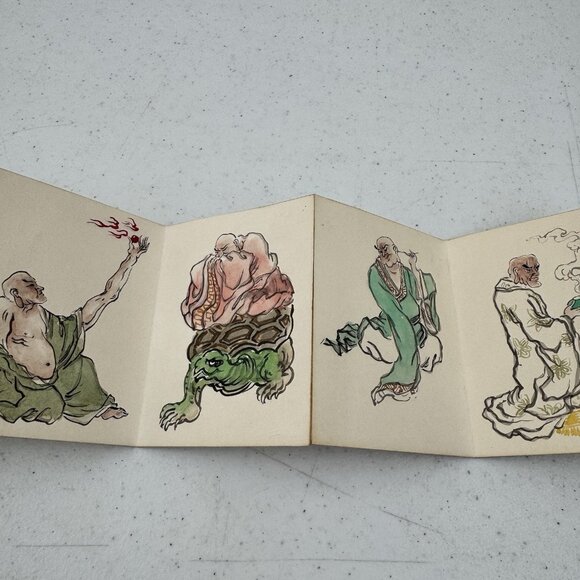 18 Eighteen Arhats Luohan Chinese Fan-Fold Art Print Book - Picture 7 of 14